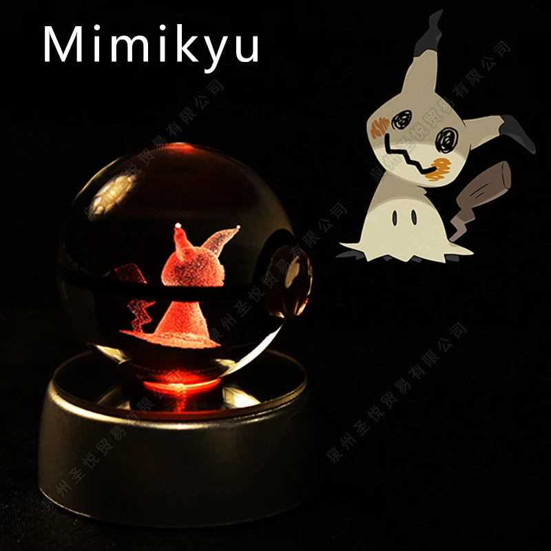 Pokemon Crystal Ball 3D Night Light Lamp
