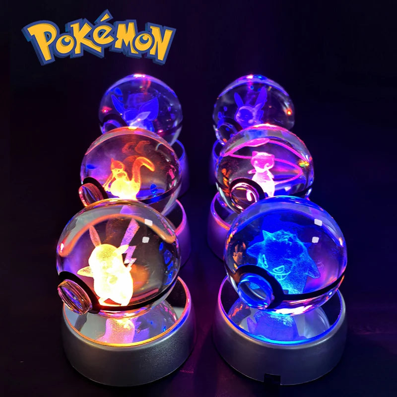 Pokemon Crystal Ball 3D Night Light Lamp