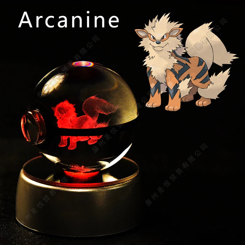 Pokemon Crystal Ball 3D Night Light Lamp