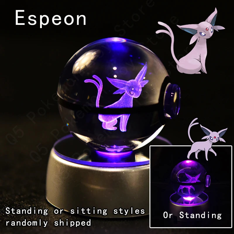 Pokemon Crystal Ball 3D Night Light Lamp